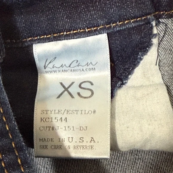 KanCan Navy Blue Denim XS Overalls - Picture 9 of 9